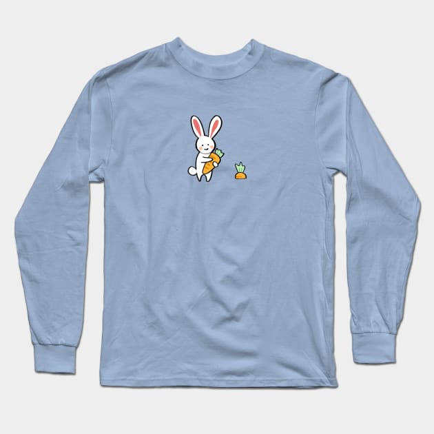 Cute rabbit cartoon Long Sleeve T-Shirt by ballooonfish